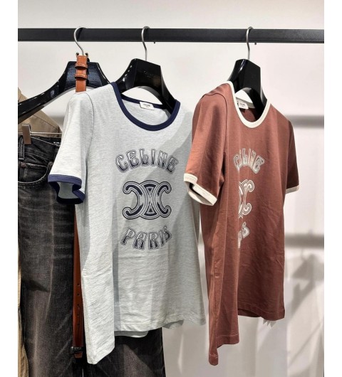셀린느 반팔티 70S 파리 로고 코튼 져지 티셔츠 2X97IA258 S M L #터비에빵