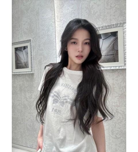 디올 코튼 린넨 티셔츠 화이트 여성 523T39A4229 X0930 S M L #터비에빵