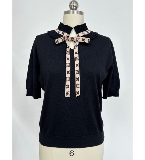 루이비통 마히나 모노그램 니트 탑 티셔츠 25SS 1AHIO1 XS S M #타지아