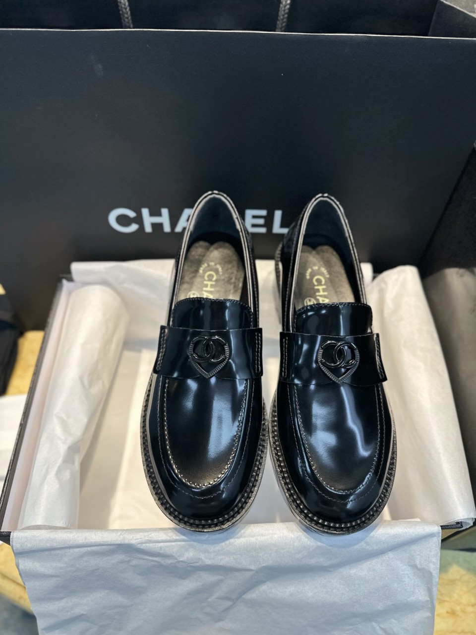샤넬 모카신 하트CC로고 로퍼 CHANEL G46072 35~40 #해피샵