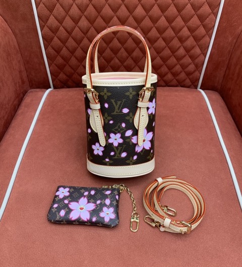 루이비통 무라카미 사쿠라 LV x TM 나노 버킷백 M13417 17x13x9cm #모나샵