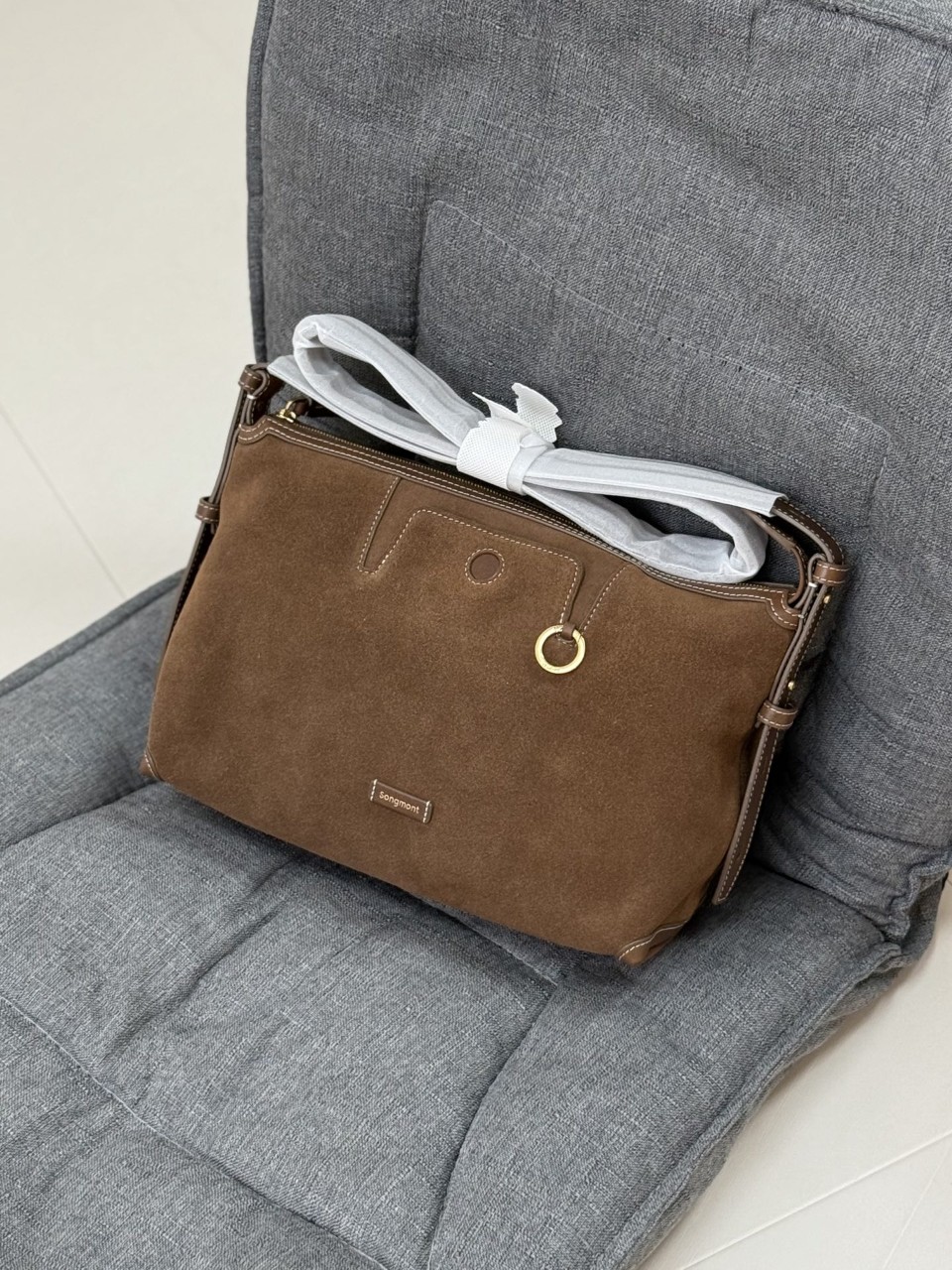 송몬트 SongMont 스웨이드 호보백 숄더백 39x31x14cm #vvip공장