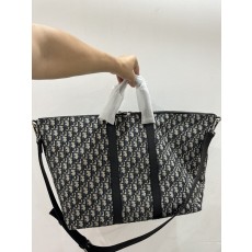 디올 위켄더 40 백 디올 오블리크 자카드 그레인드 카프스킨 베이지 블랙 1ESDU134YKY-H27E 58x33x22.5cm #vvip공장