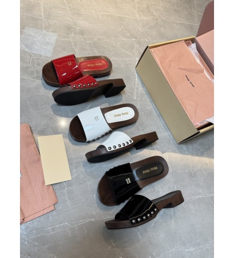 미우미우 WOMEN 샌들 슬리퍼 5Z425EFA030069 6392729 35~40 굽 3.5cm