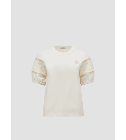 몽클레어 몽클레르 MONCLER 실크 트리밍 코튼 티셔츠 S M L